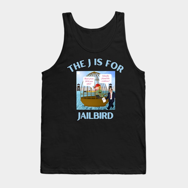 Donald J Trump Jailbird with Bumbling Rudy Giuliani Tank Top by Funny Bone